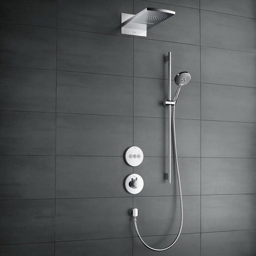 Immagine di Hansgrohe RAINDANCE RAINFALL soffione doccia 180, 2 jet, finitura cromo 28433000