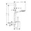 Immagine di Hansgrohe RAINDANCE SELECT E set doccia 120, 3 jet, con asta doccia 65 cm e portasapone, finitura cromo e bianco 26620400