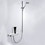 Immagine di Hansgrohe RAINDANCE SELECT E set doccia 120, 3 jet, EcoSmart 9 l/min, con asta doccia 90 cm e portasapone, finitura cromo 26623000