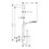 Immagine di Hansgrohe RAINDANCE SELECT E set doccia 120, 3 jet, EcoSmart 9 l/min, con asta doccia 90 cm e portasapone, finitura cromo 26623000