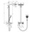 Immagine di Hansgrohe RAINDANCE SELECT E showerpipe 200, 3 jet, con Showertablet select 300, finitura cromo e bianco 27127400