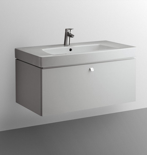 Immagine di Ideal Standard 21 lavabo Top 100 x 54 mm con foro rubinetteria e troppopieno, bianco T001901