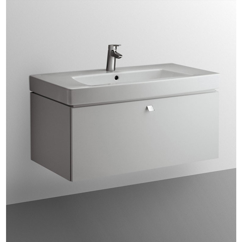 Immagine di Ideal Standard 21 lavabo Top 100 x 54 mm con foro rubinetteria e troppopieno, bianco T001901