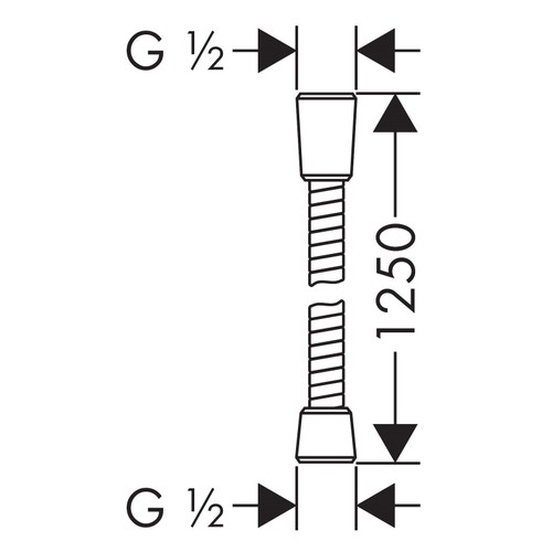 Immagine di Hansgrohe SENSOFLEX flessibile doccia in metallo 125 cm, finitura cromo 28132000