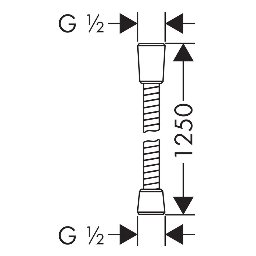 Immagine di Hansgrohe SENSOFLEX flessibile doccia in metallo 125 cm, finitura cromo 28132000