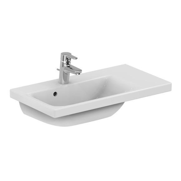 Immagine di Ideal Standard Connect Space lavabo Top asimmetrico 70 x 38 cm con ripiano destro con foro rubinetteria e troppopieno, bianco E132801