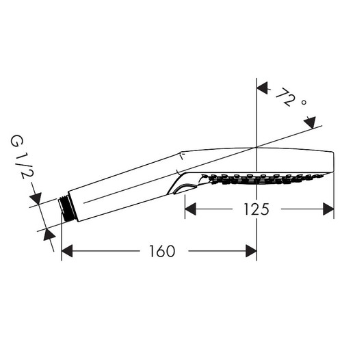 Immagine di Hansgrohe RAINDANCE SELECT S doccetta 120, 3 jet, finitura cromo 26530000