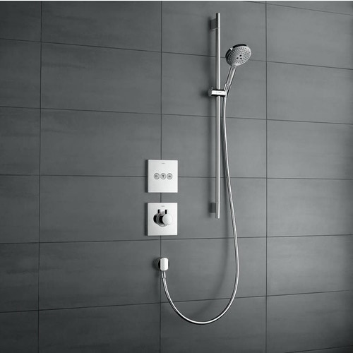 Immagine di Hansgrohe RAINDANCE SELECT S set doccia 120, 3 jet, con asta doccia 90 cm e portasapone, finitura cromo 26631000