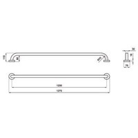 Immagine di Blutech Maniglione lineare, 7,5x127,5x11cm, verniciato bianco BT0006