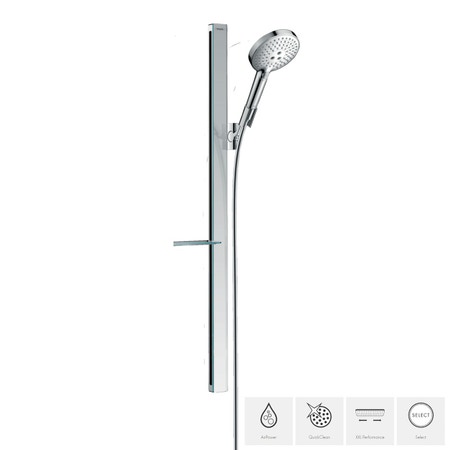 Immagine di Hansgrohe RAINDANCE SELECT S set doccia 120 3jet con asta doccia 90 cm e portasapone finitura cromo 27648000