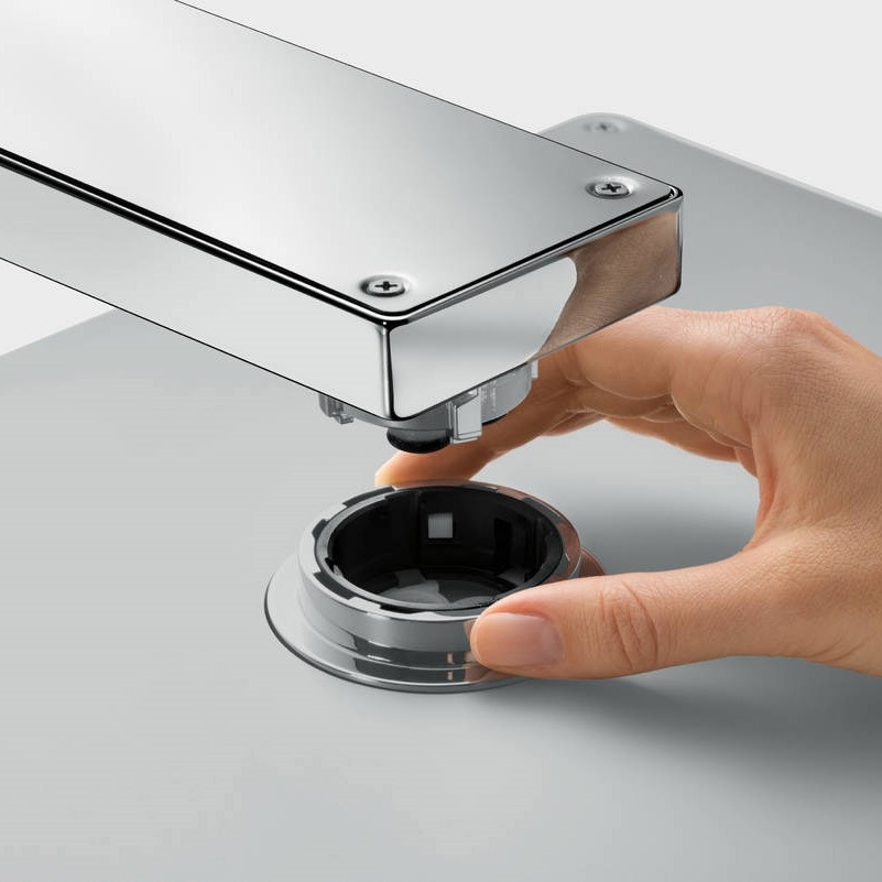 Immagine di Hansgrohe RAINMAKER SELECT soffione doccia 460, 3 jet, con braccio doccia, finitura cromo e bianco 24007400