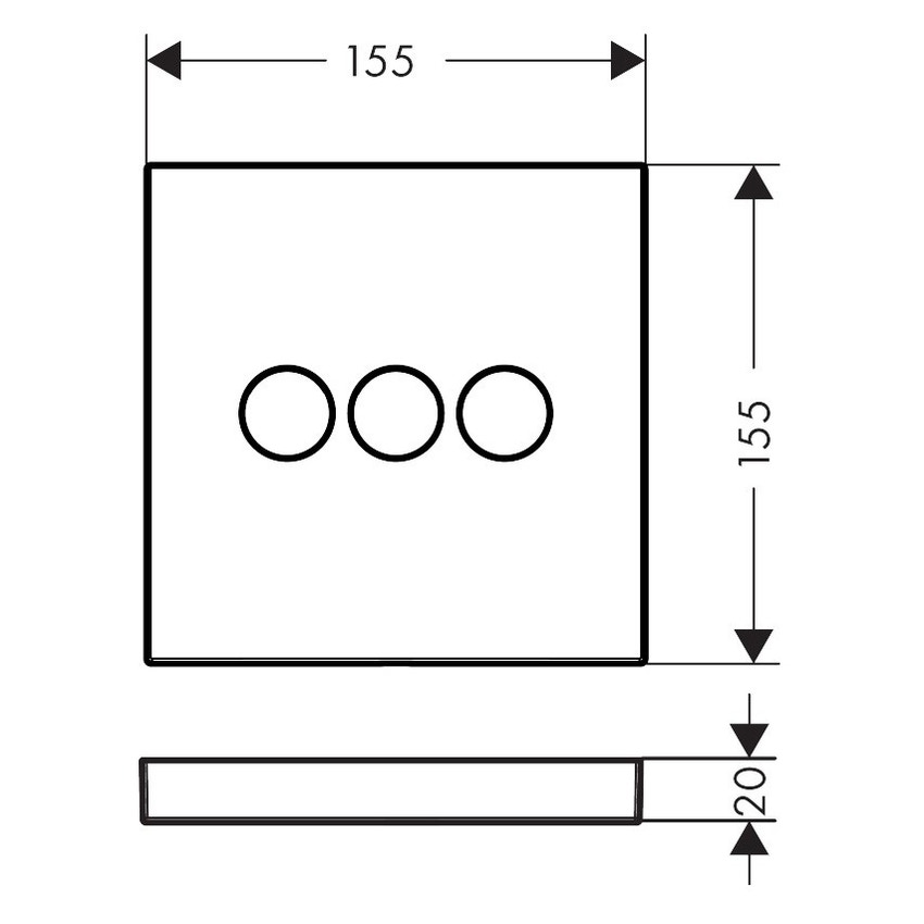 Immagine di Hansgrohe SHOWER SELECT set esterno, ad incasso, per 3 utenze, finitura cromo 15764000