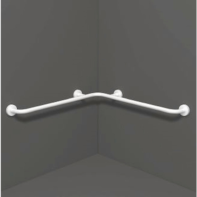 Immagine di Blutech Maniglione angolare, 85,25x85,25x7,5cm, verninciato bianco BT0023