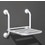 Immagine di Blutech Sedile ribaltabile per doccia, 42,5x47,5x45cm, verniciato bianco BT0038
