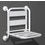 Immagine di Blutech Sedile ribaltabile per doccia con schienale, 52,5x47,5x45cm, verniciato bianco BT0051