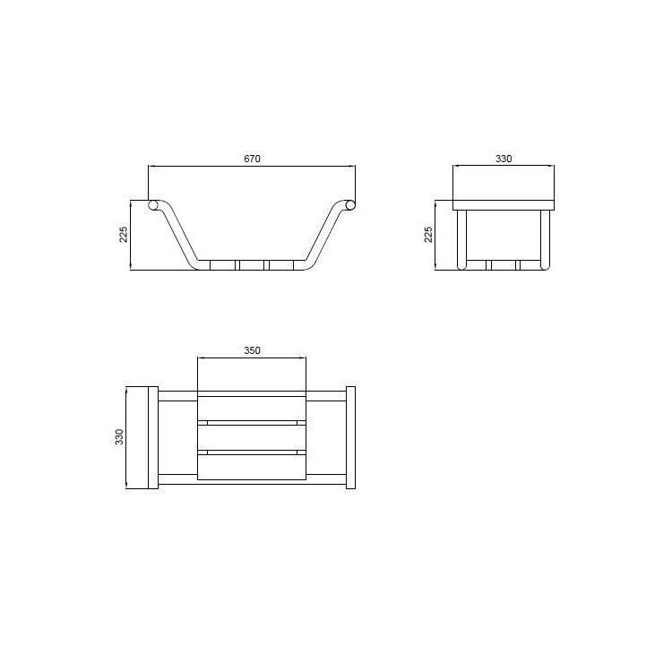 Immagine di Blutech Sedile per vasca da bagno, 22,5x67x33cm, verniciato bianco BT0040