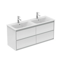 Immagine di Ideal Standard CONNECT AIR mobile sottolavabo 120 cm con 4 cassetti, finitura bianco lucido (esterno) e grigio chiaro matt (interno) E0822KN