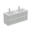 Immagine di Ideal Standard CONNECT AIR mobile sottolavabo 120 cm con 4 cassetti, finitura grigio lucido (esterno) e bianco matt (interno) E0822EQ