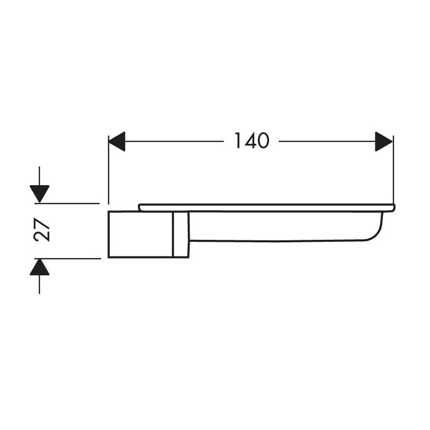 Immagine di Hansgrohe CASETTA portasapone S, rimovibile, finitura trasparente 28684000