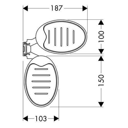 Immagine di Hansgrohe CASETTA portasapone per asta Raindance Unica, finitura cromo 28698000
