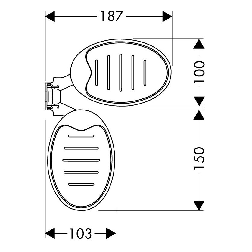 Immagine di Hansgrohe CASETTA portasapone per asta Raindance Unica, finitura cromo 28698000