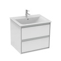 Immagine di Ideal Standard CONNECT AIR mobile sottolavabo 60 cm con 2 cassetti, finitura bianco lucido (esterno) e grigio chiaro matt (interno) E0818KN