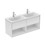Immagine di Ideal Standard CONNECT AIR mobile sottolavabo 120 cm con 2 cassetti e 2 vani a giorno, finitura bianco lucido (esterno) e bianco matt (interno) E0829B2