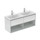 Ideal Standard CONNECT AIR mobile sottolavabo 120 cm con 2 cassetti e 2 vani a giorno, finitura bianco lucido (esterno) e grigio chiaro matt (interno) E0829KN