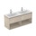 Ideal Standard CONNECT AIR mobile sottolavabo 120 cm con 2 cassetti e 2 vani a giorno, finitura legno miele (esterno) e marrone chiaro matt (interno) E0829UK