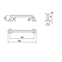 Immagine di Blutech Maniglione lineare, 7,5x52,5x11cm, verniciato bianco BT0002