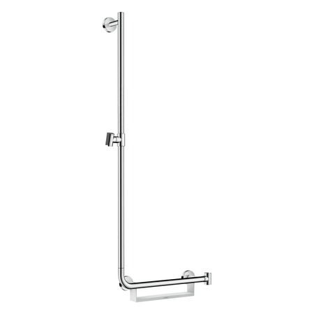 Immagine di Hansgrohe UNICA asta doccia Comfort 110 cm, a sinistra, finitura cromo e bianco 26403400