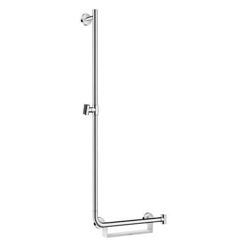 Immagine di Hansgrohe UNICA asta doccia Comfort 110 cm, a sinistra, finitura cromo e bianco 26403400