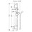 Immagine di Hansgrohe UNICA asta doccia S puro 72 cm, con flessibile doccia, finitura cromo 28632000