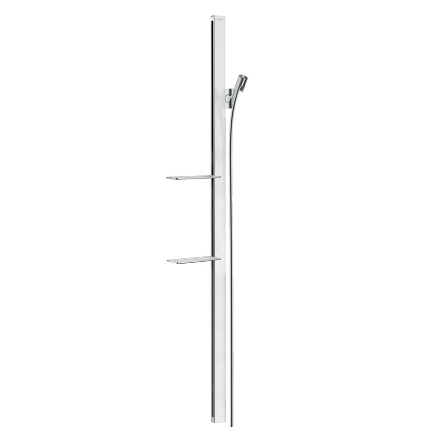 Immagine di Hansgrohe UNICA asta doccia E 150 cm, con flessibile doccia, finitura cromo e bianco 27645400
