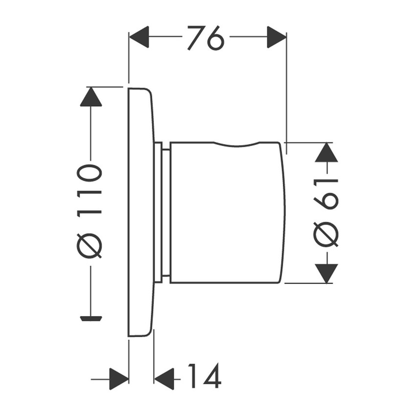 Immagine di Hansgrohe Valvola d'arresto e deviatore S trio/quattro ad incasso, finitura cromo 15932000