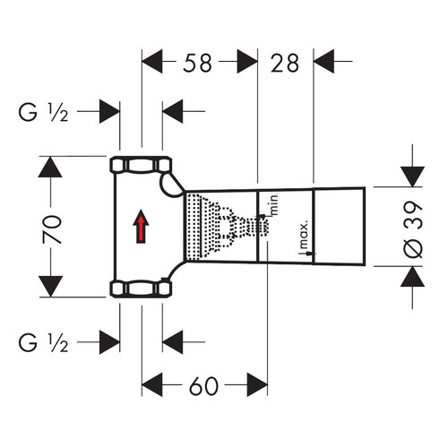Immagine di Hansgrohe Corpo incasso 52 l/min valvola d'arresto stelo 15973180