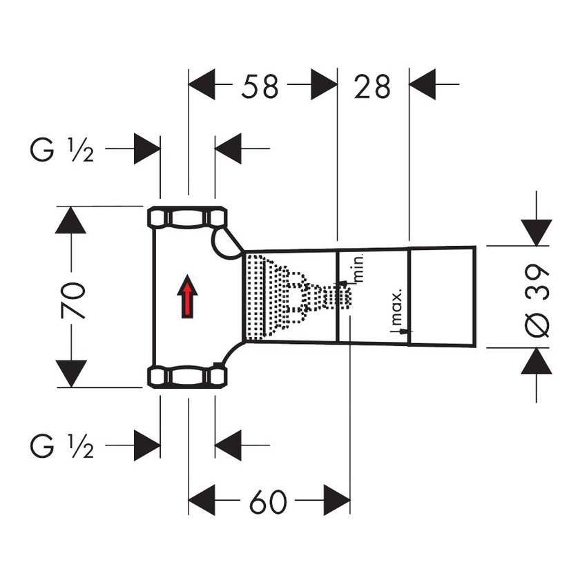 Immagine di Hansgrohe Corpo incasso 40 l/min valvola d'arresto ceramica 15974180