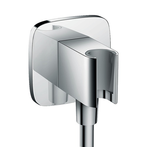 Immagine di Hansgrohe FIXFIT uscita a muro E con supporto doccia, finitura cromo 26485000