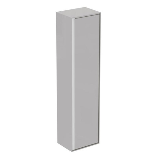 Immagine di Ideal Standard CONNECT AIR mobile a colonna 40 x 160 x 30 cm con anta a chiusura ammortizzata, grigio lucido (esterno) e bianco matt (interno) E0832EQ