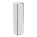 Immagine di Ideal Standard CONNECT AIR mobile a colonna 40 x 160 x 30 cm con anta a chiusura ammortizzata, bianco lucido (esterno) e grigio chiaro matt (interno) E0832KN