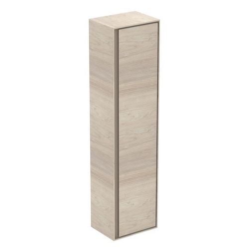 Immagine di Ideal Standard CONNECT AIR mobile a colonna 40 x 160 x 30 cm con anta a chiusura ammortizzata, legno miele (esterno) e marrone chiaro matt (interno) E0832UK