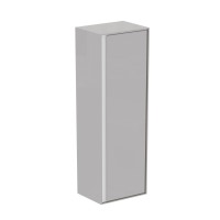 Immagine di Ideal Standard CONNECT AIR mobile a colonna 40 x 120 x 30 cm con anta a chiusura ammortizzata, grigio lucido (esterno) e bianco matt (interno) E0834EQ