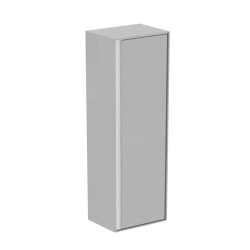 Immagine di Ideal Standard CONNECT AIR mobile a colonna 40 x 120 x 30 cm con anta a chiusura ammortizzata, grigio lucido (esterno) e bianco matt (interno) E0834EQ