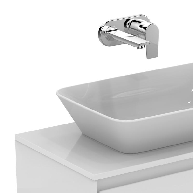 Immagine di Ideal Standard CONNECT AIR top per mobile sottolavabo 120 cm per installazione con lavabi da appoggio su piano, bianco lucido E0852B2