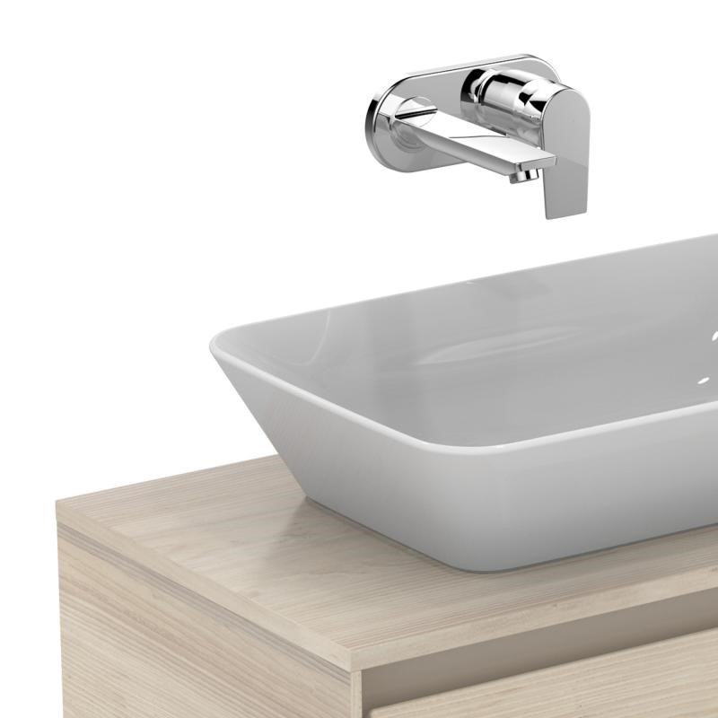 Immagine di Ideal Standard CONNECT AIR top per mobile sottolavabo 120 cm per installazione con lavabi da appoggio su piano, legno miele E0852UK