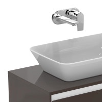 Immagine di Ideal Standard CONNECT AIR top per mobile sottolavabo 120 cm per installazione con lavabi da appoggio su piano, marrone scuro matt E0852VY