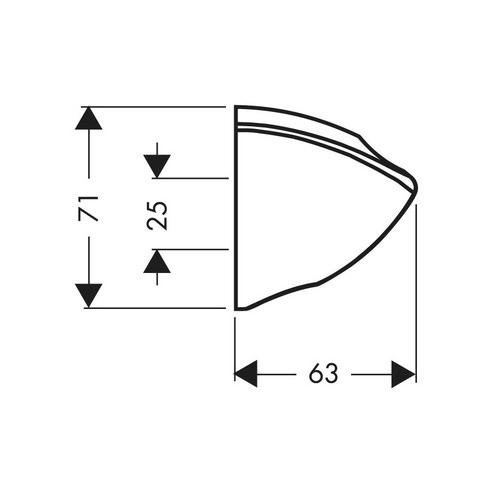 Immagine di Hansgrohe Supporto doccia porter C, finitura cromo 27521000