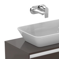 Immagine di Ideal Standard CONNECT AIR top per mobile sottolavabo 60 cm per installazione con lavabi da appoggio su piano, marrone scuro matt E0848VY
