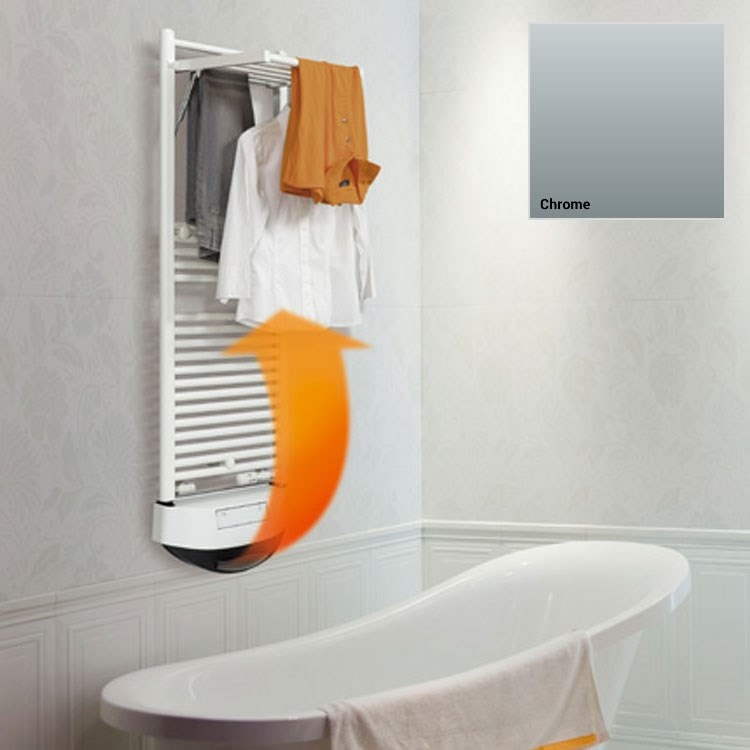 Immagine di Deltacalor Dryer Misto Scaldasalviette stendino cromo h. 1470 mm SEOLDM120050TC