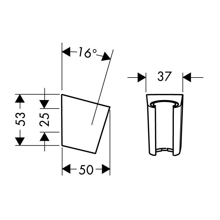 Immagine di Hansgrohe Supporto doccia porter S, finitura cromo 28331000